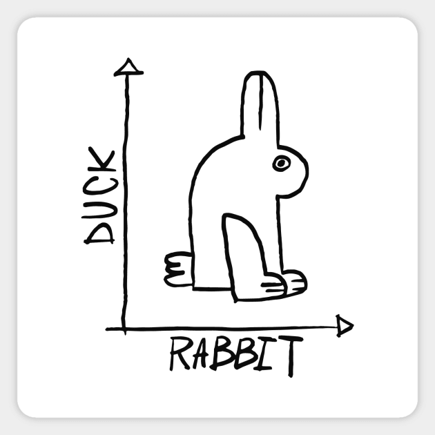 Duck Rabbit optical illusion Sticker by LR_Collections